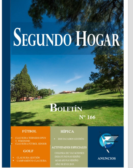 Boletín Segundo Hogar N 166 Diciembre 2018