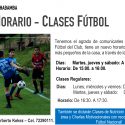 Nuevo Horario – Clases Fútbol