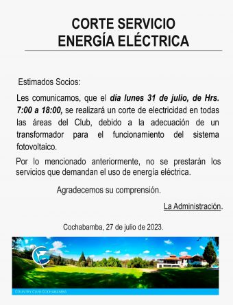 Corte Servicio – Energía Eléctrica